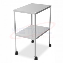 Mesa auxiliar inox com rodas- 0,4 X 0,60 X 0,80