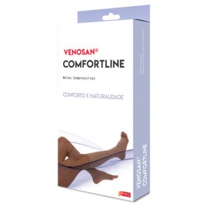 Meias compressivas Venosan comf. Cotton com zper AD 20-30  p aberto Bege