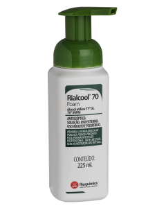 lcool etlico 70% em espuma antissptico para as mos Riocare Foam-  255 ml